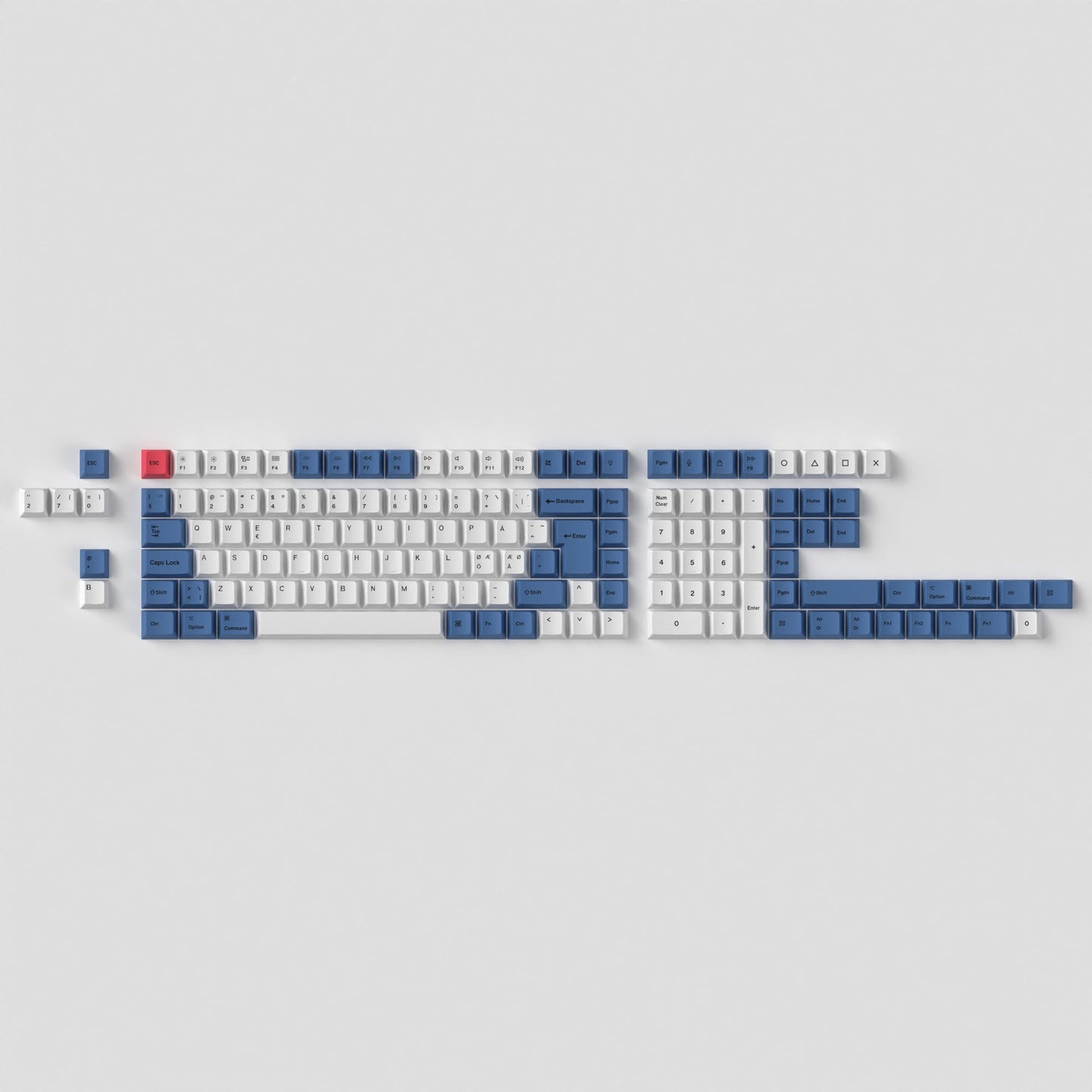 Cherry Dye-Sub PBT Full Set Keycap Set - Modern Blue - Nordic-ISO