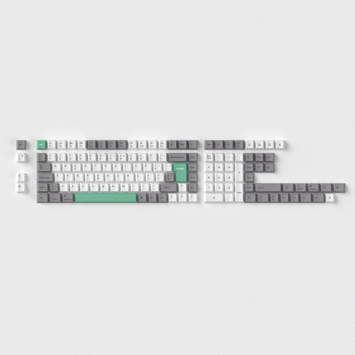 Cherry Profile Dye Sub PBT Full Set Keycap Set Gray White Mint Swiss ISO