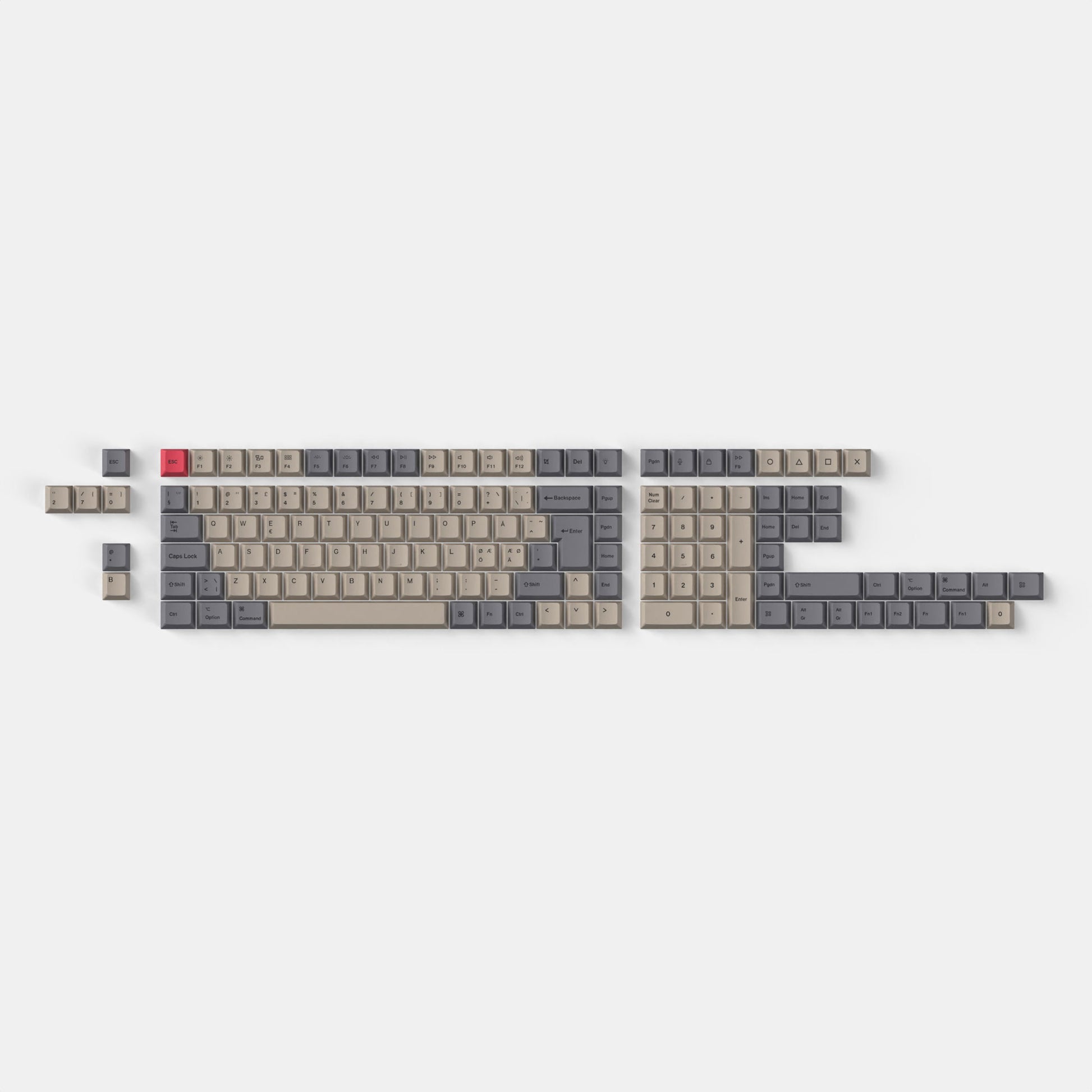 ISO Cherry Dye-Sub PBT Full Set Keycap Set - Carbon Vibe