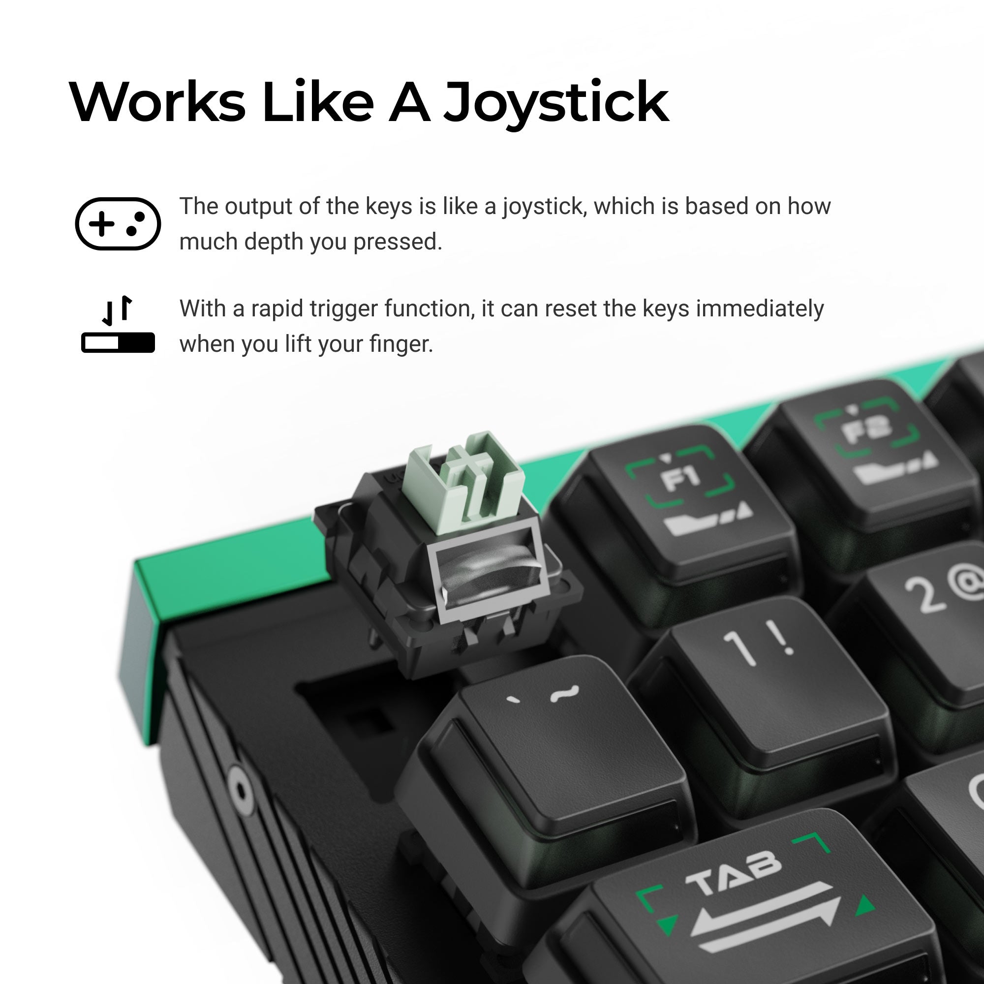 みんと　 Lemokey LOHE 8K マグネティックスイッチキーボード Lemokey L0 HE One Handed Magnetic Switch Gaming Keyboard
