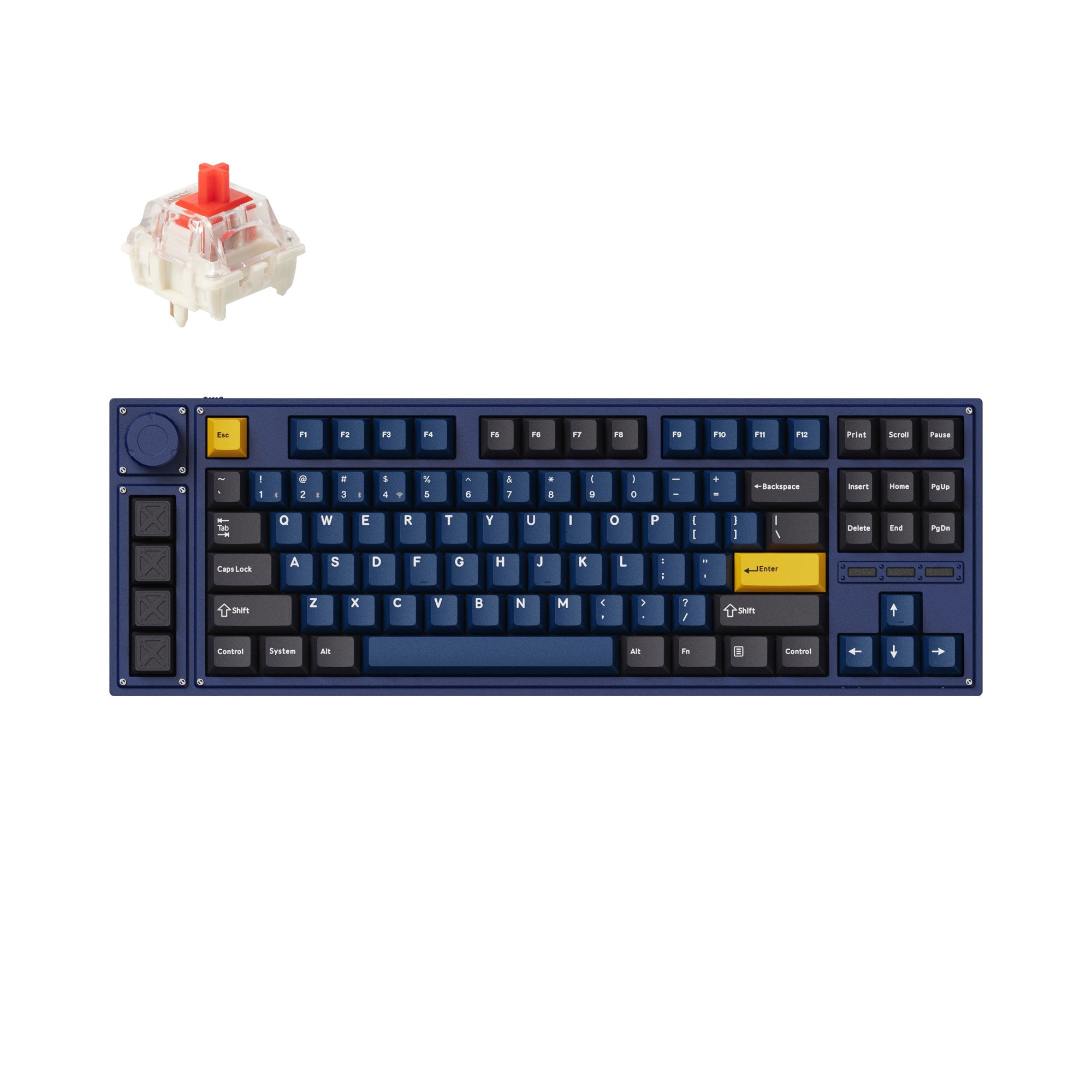 Lemokey L3 QMK/VIA Wireless Custom Mechanical Keyboard Gateron Jupiter Red Switch-Bllue