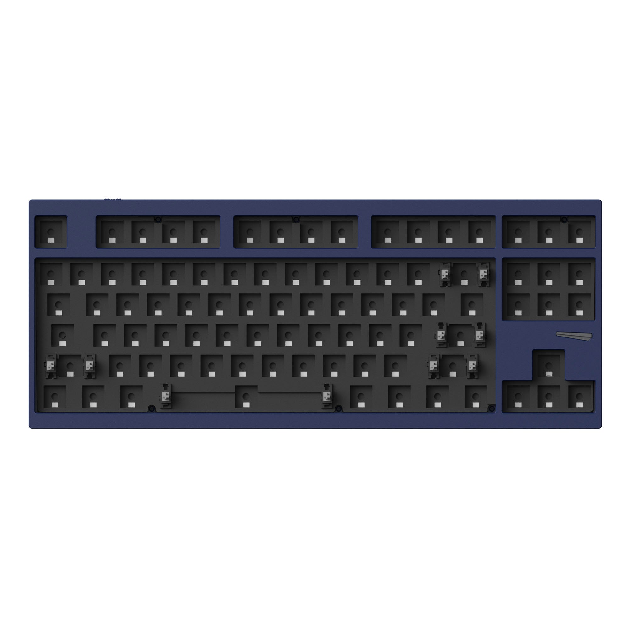 Lemokey L4 QMK Wireless Custom Mechanical Keyboard Full Aluminum Frame Barebone Navy Blue Version 80 Percent Layout For Windows Mac Linux