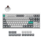 Lemokey L4 QMK Wireless Custom Mechanical Keyboard Full Aluminum Frame Space Silver Version 80 Percent Layout For Windows Mac Linux Keychron Super Brown Switch