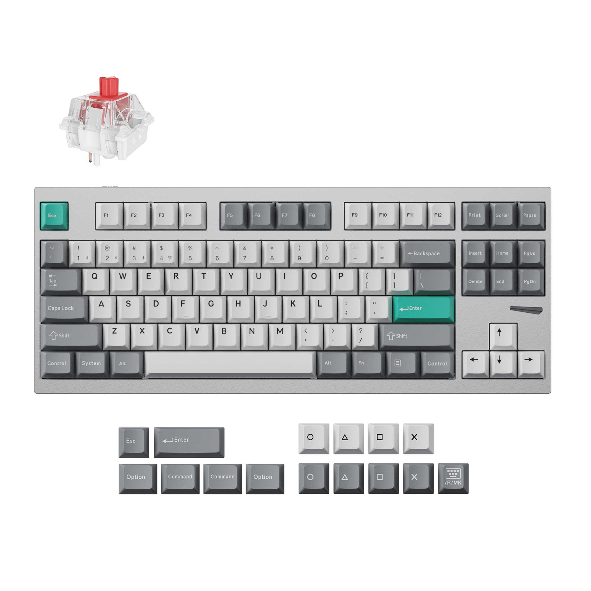 Lemokey L4 QMK Wireless Custom Mechanical Keyboard Full Aluminum Frame Space Silver Version 80 Percent Layout For Windows Mac Linux Keychron Super Red Switch