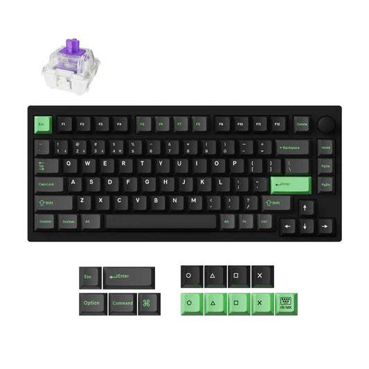 Lemokey P1 HE Wireless Custom Gaming Keyboard Black Aluminum Frame Gateron Double-Rail Magnetic Nebula Switch Non-Shine-Through Double-Shot PBT Keycaps Version