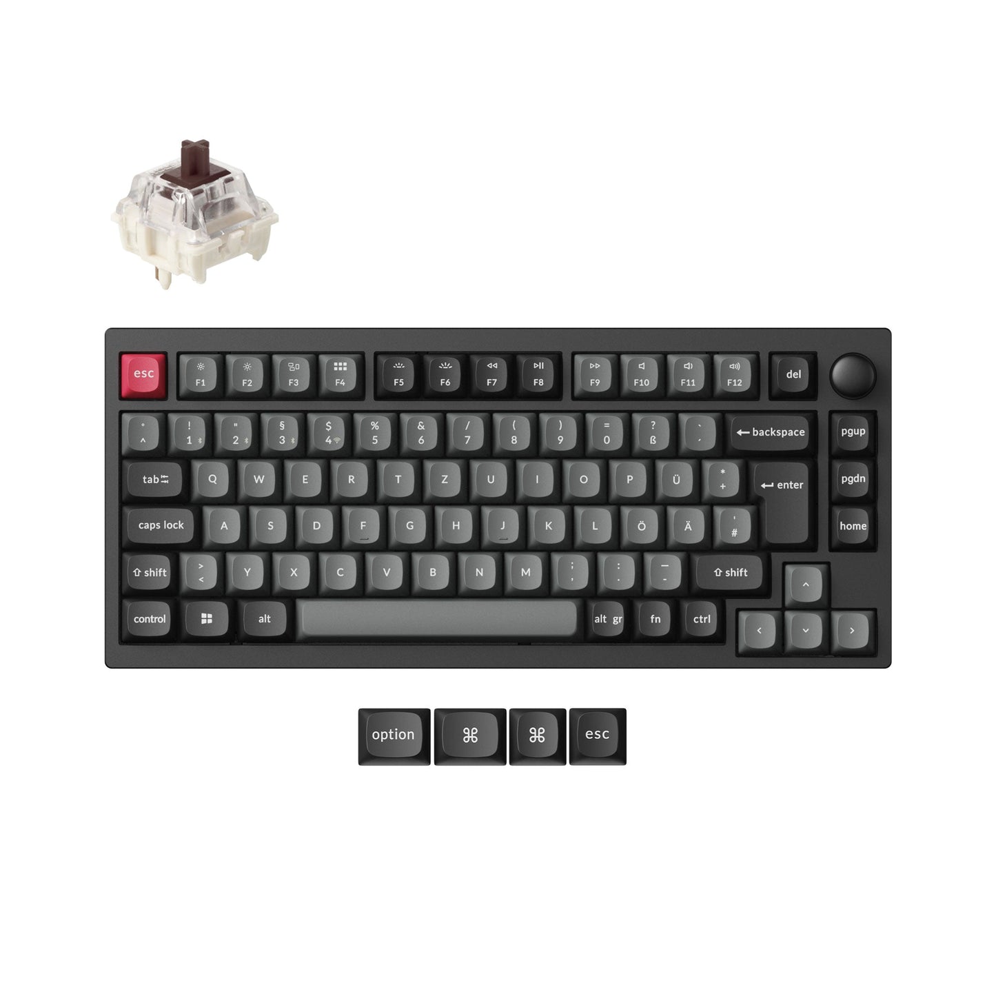 Lemokey P1 Pro QMK Wireless Custom Mechanical Keyboard Keychron Super Brown Version DE ISO Layout Keyboard