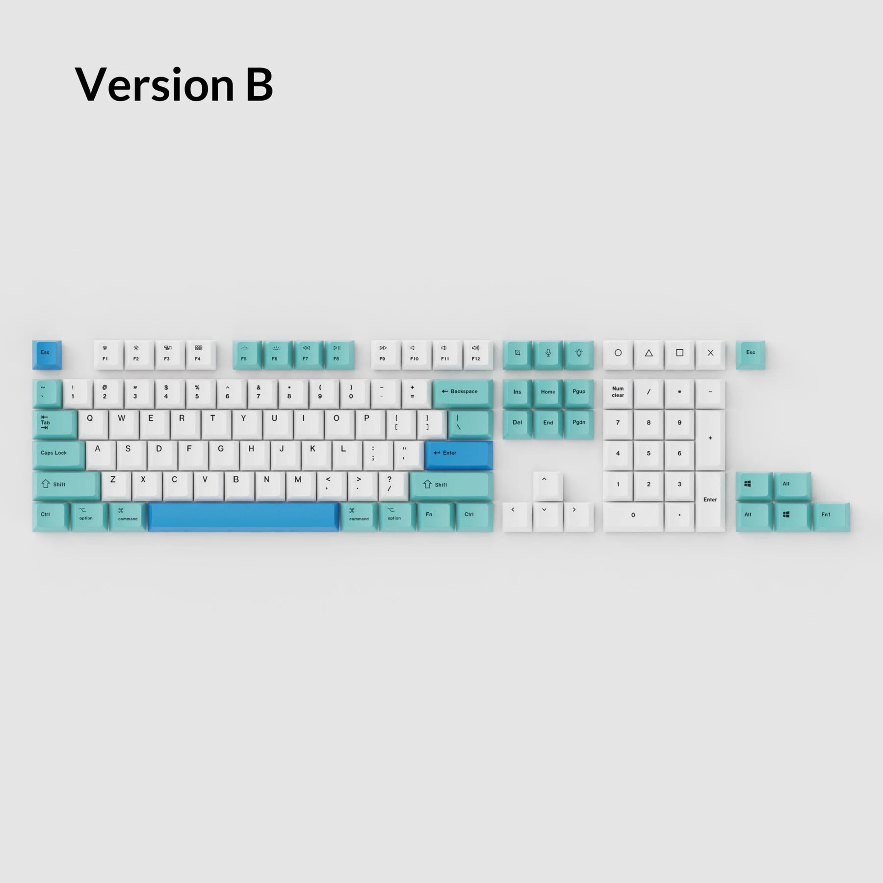 OEM Dye-Sub PBT Keycap Set - Iceberg