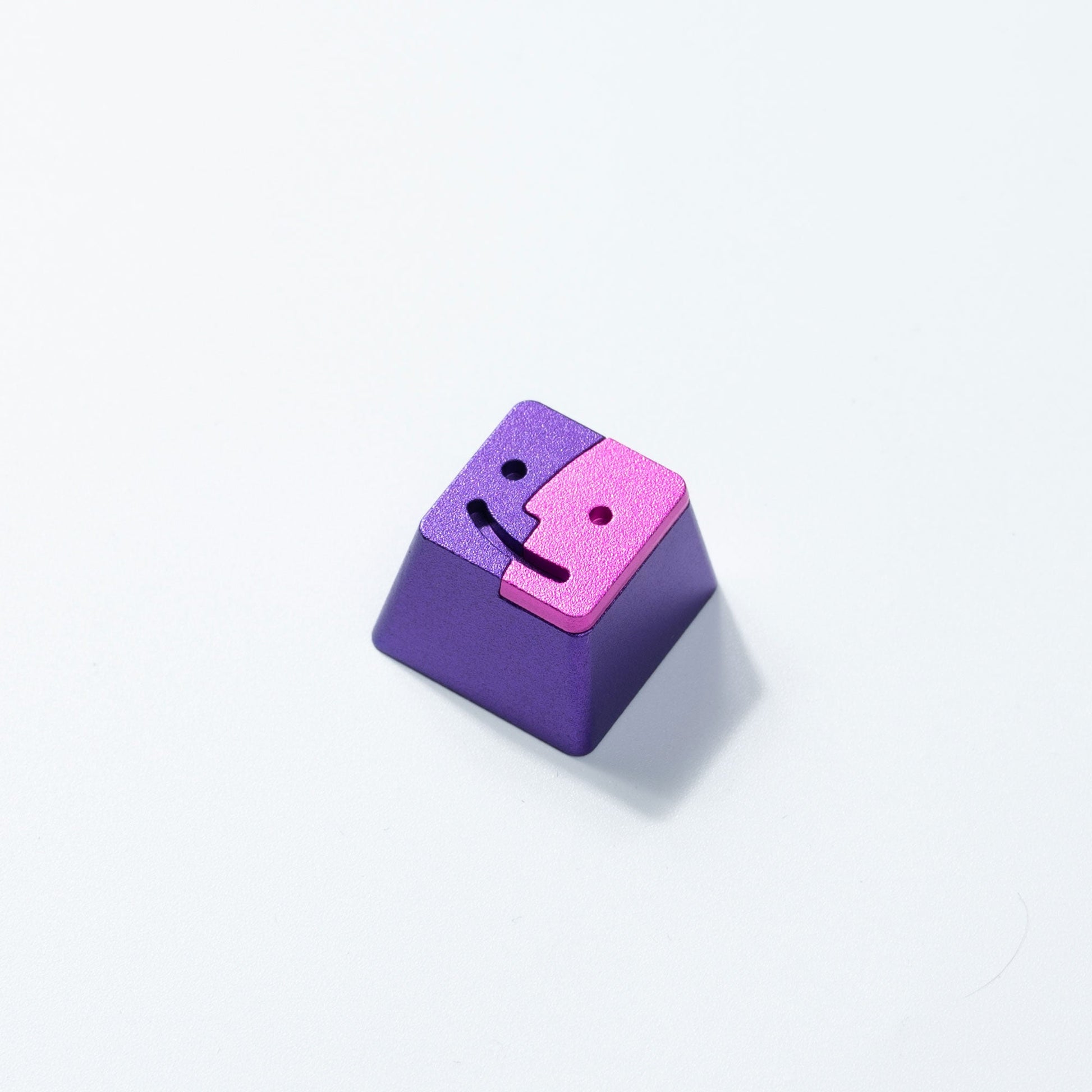 Smile Aluminum Alloy Artisan Keycap Purple