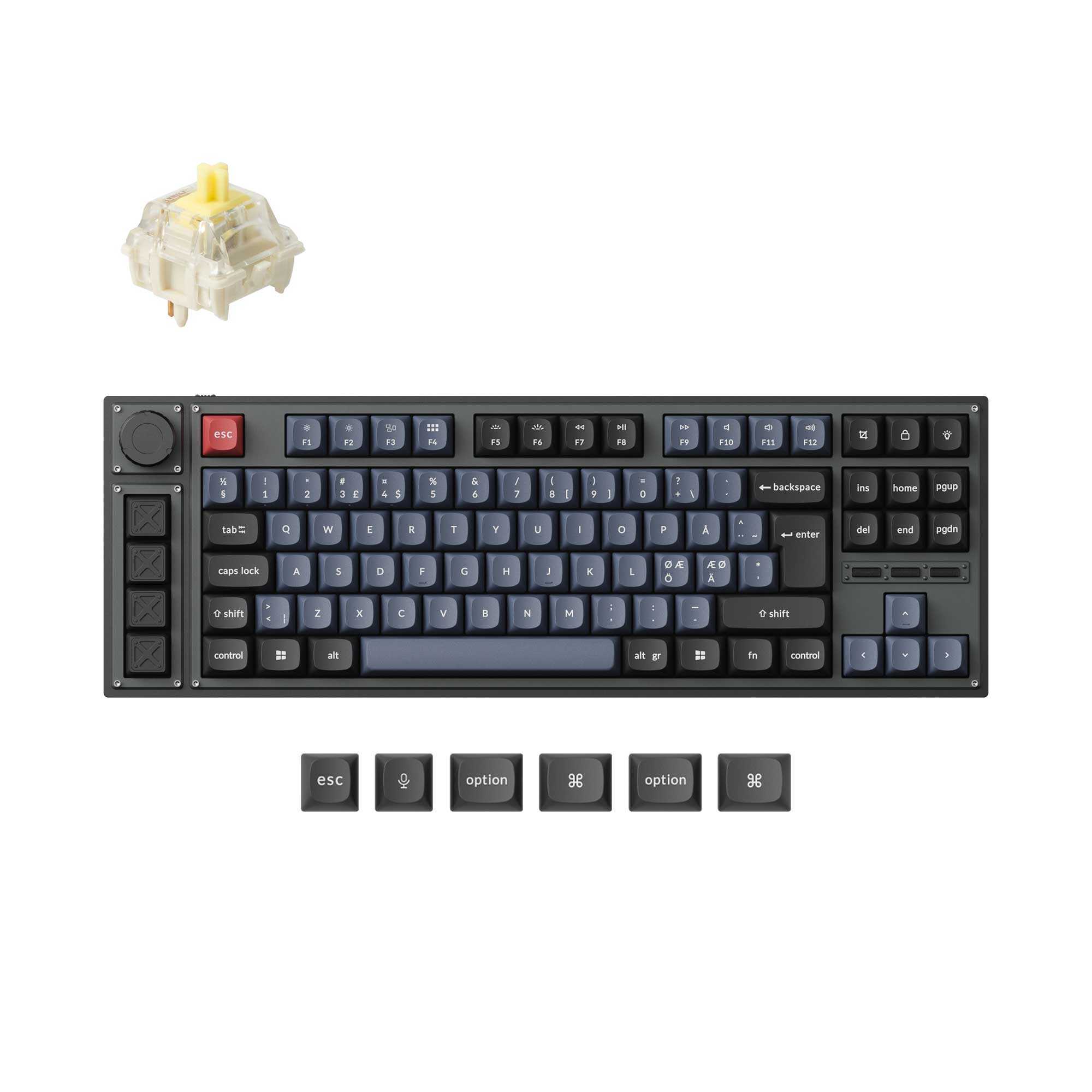 Lemokey L3 QMK Wireless Custom Mechanical Keyboard Gateron Jupiter Banana Version Nordic ISO Layout Keyboard