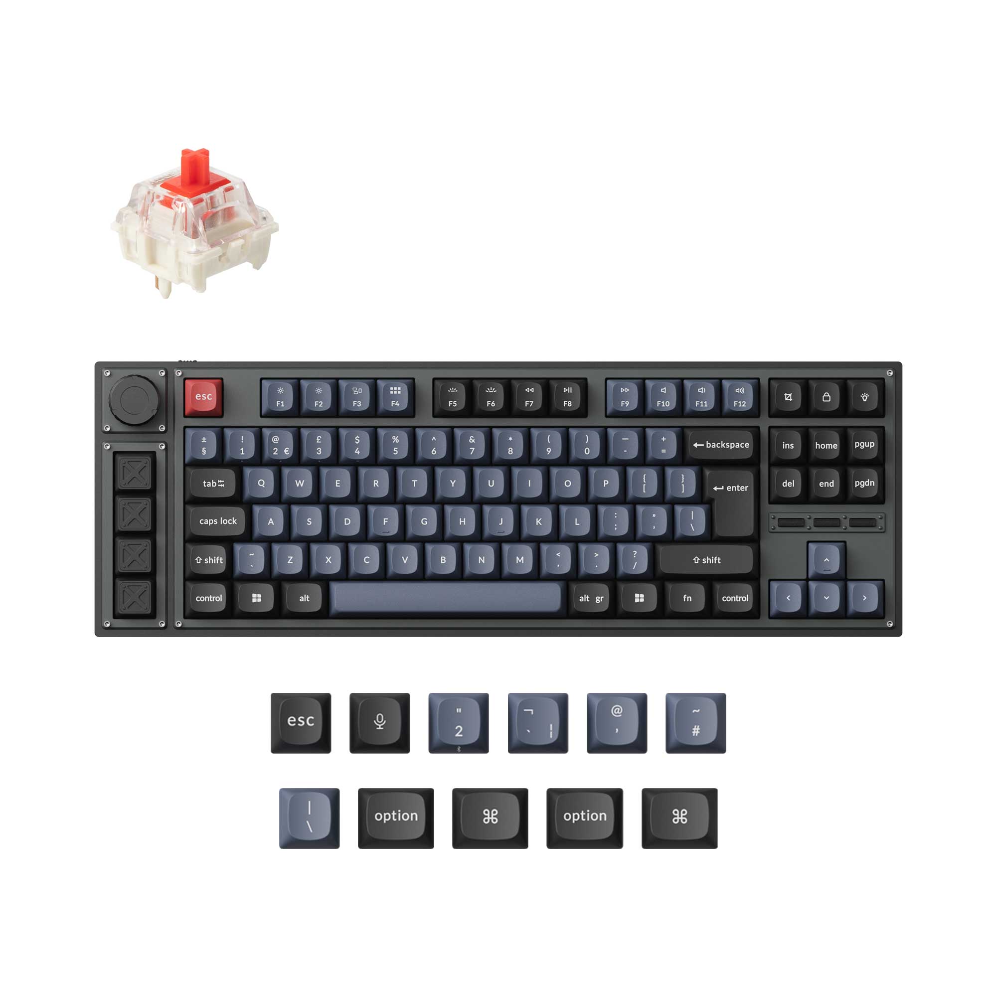 Lemokey L3 QMK Wireless Custom Mechanical Keyboard Gateron Jupiter Red Version UK ISO Layout Keyboard